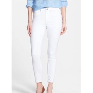 Vince White Cotton Skinny Jeans Pants